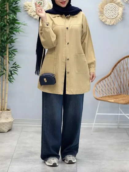 3379-مانتو کتان مرداس (ایراد دار)