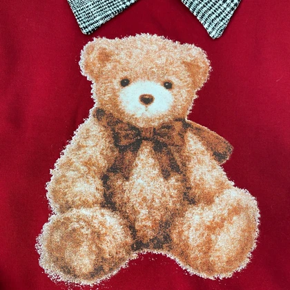 بلوز دامن دخترانه طرح تدی رنج3،4سال