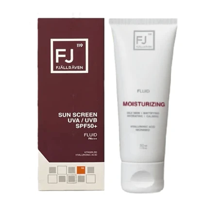 کرم ضد آفتاب بی رنگ FJ SPF50 اف جالراون - انواع پوست 50 میل