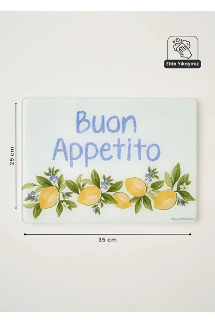 تخته برش Bella Maison مدل Lemoncello شیشه‌ای - چندرنگ