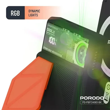 پاوربانک 10000 میلی آمپر و فن خنک کننده پرودو مدل PORODO PD-PBFCH083-BK