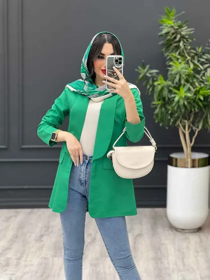 مانتو یقه آرشال جیب نما