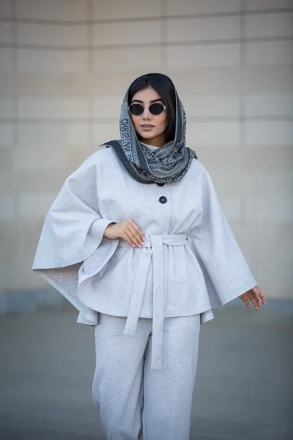 پالتو فوتر پانچ یقه ایستاده