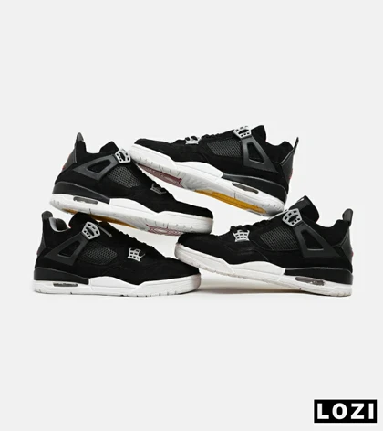 کتانی ساق‌دار مردانه مشکی Nike air jordan 4