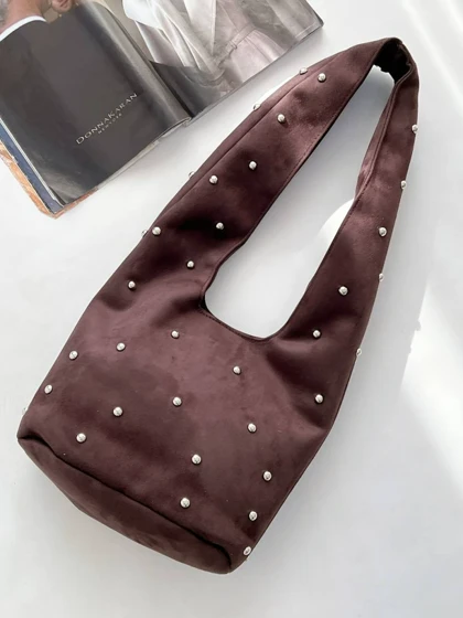 کیف نگین دسته دار پهن 3499