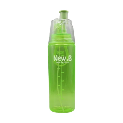 قمقمه ورزشی نیو بی مدل phil شفاف 0.6 لیتر اسپری دار