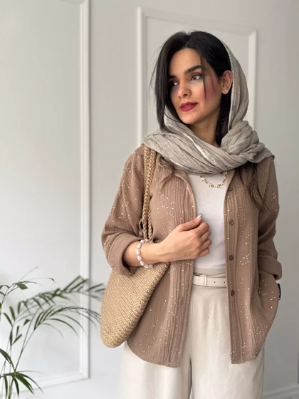 مانتو شومیزی پاستیلی میلانی