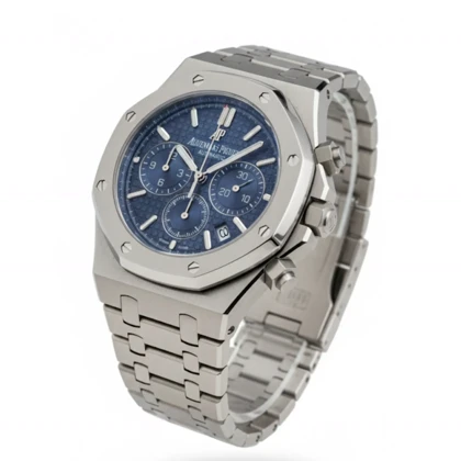 ساعتAP کرنو نقره ای صفحه سرمه ای مردانه