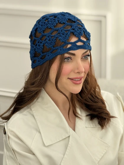 کلاه لئونی قلاب بافی