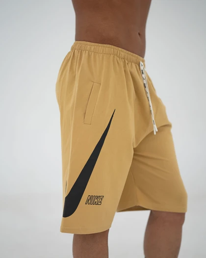 شلوارک بگ ورزشی NIKE نخودی