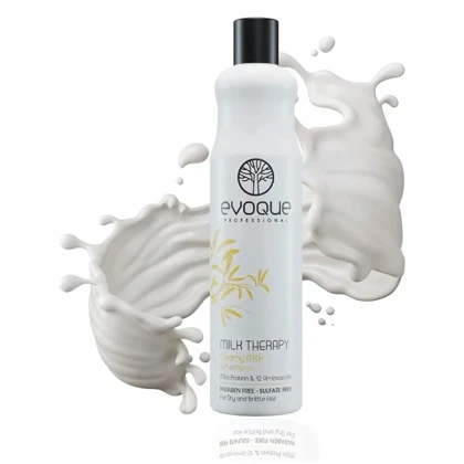 شامپو ایووک EVOQUE مدل میلک تراپی مناسب برای انواع مو حجم 400 میلی لیتر