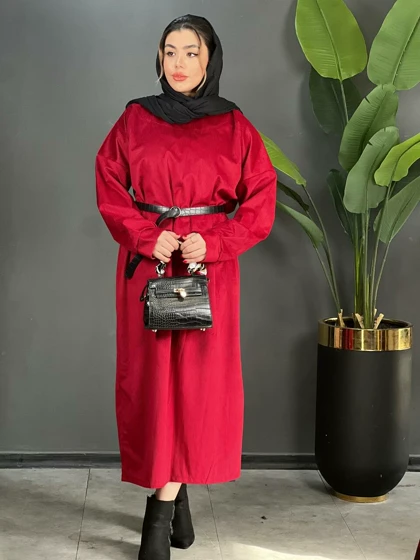 پیراهن مخمل کبریتی صبا کد 1345