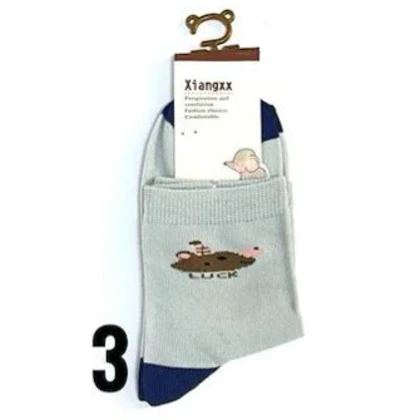 جوراب ساق بلند فانتزی سوپر نخ پنبه بچگانه 8-12سال