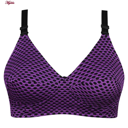 سوتین زنانه گلستان مدل بدون فنر حصیری بنفش کد 4651