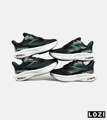 کفش کتانی مردانه و زنانه مشکی سبز Adidas Adizero مدل 7192