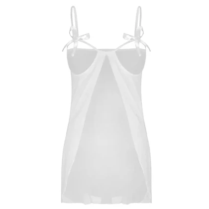 لباس خواب پاپیون زنانه رنگ سفید