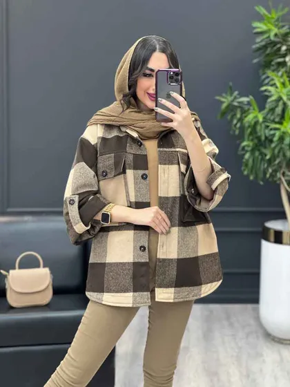 شکت چهارخونه آستین پاگن