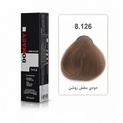 رنگ مو دوماسی کد 8.126 رنگ دودی بنفش روشن 120میل