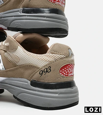 کفش کتانی بزرگ پا قهوه ای طوسی NEW BALANCE 993