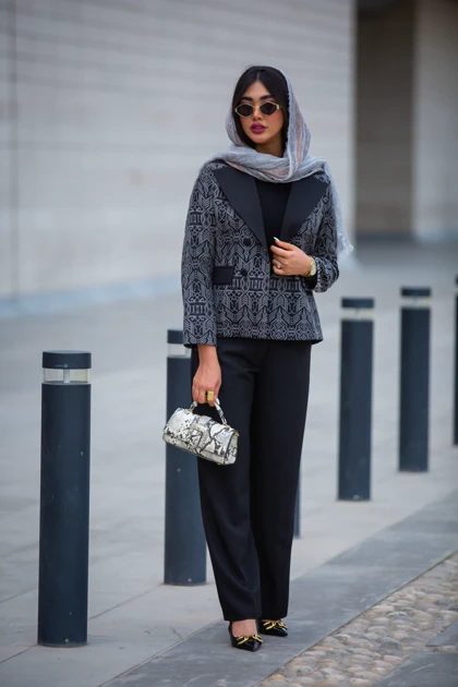 کت شلوار ژاکارد ترکیبی