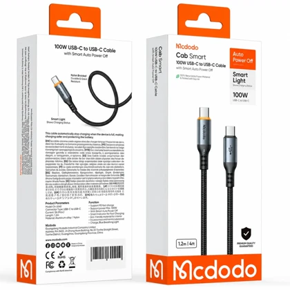 کابل دوسر تایپ سی مک دودو Mcdodo مدل CA-2040 توان 100 طول 1.2 متر