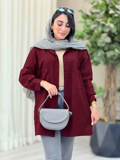 مانتو بغل سه دکمه دو جیب پیله
