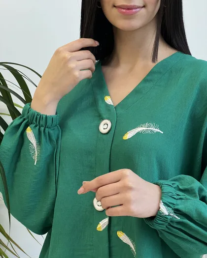 شومیز پر دو دکمه