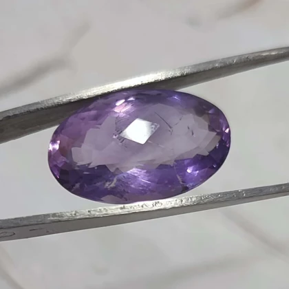 گردنبند نقره با سنگ آمیتیست کد 501 (بدون زنجیر)