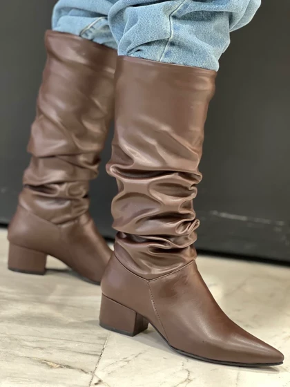 بوت طرح چروک نوک تیز پاشنه4سانت