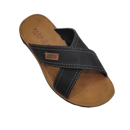 صندل مردانه پاپا مدل آرش ضربدری blk