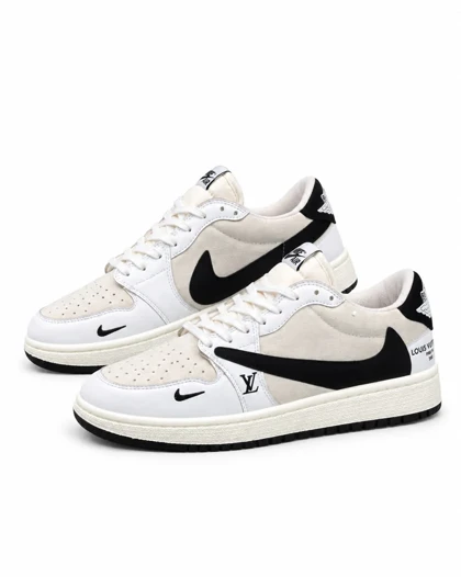 کفش کتانی مردانه مدل نایکی ترویس سفید مشکی Nike travis