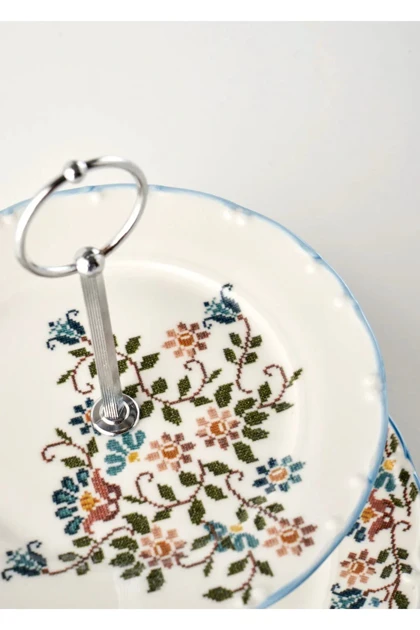 بشقاب سرو Bella Maison مدل Vintage پرسلان - آبی