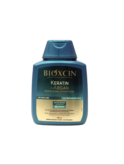 شامپو Bioxcin Keratin & Argan Repairing ضد ریزش و ترمیم‌کننده مو 30004