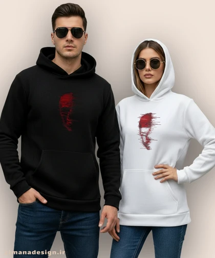 هودی مردانه و زنانه طرح اسکلت مرگ کد 931