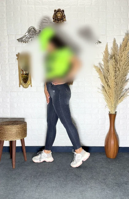 شلوار لی جذب طوسی