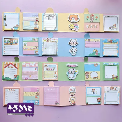 استیک نوت دفترچه ای طرح دختر