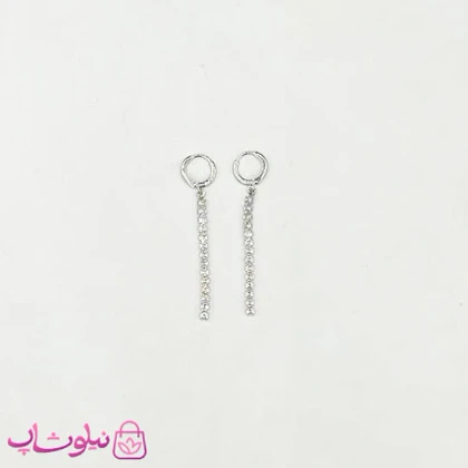 گوشواره آویز زنانه ysx مدل تنیسی نقره ای کد 1491