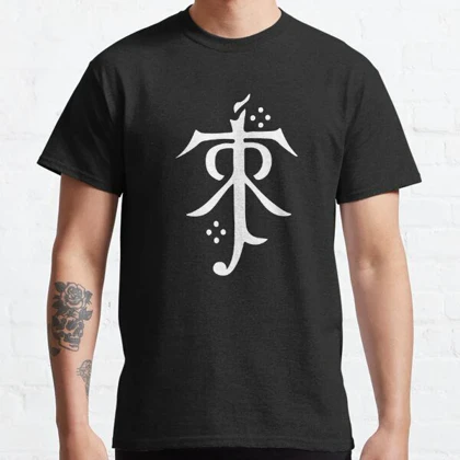 تیشرت کلاسیک ارباب حلقه ها | تیشرت Lord Of The Rings طرح Tolkien Estate Symbol کد 114790