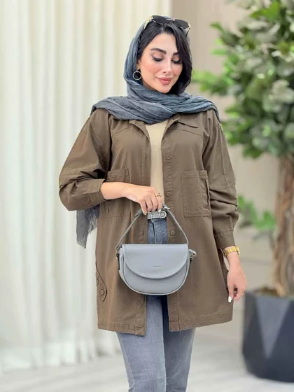 مانتو بغل سه دکمه دو جیب پیله