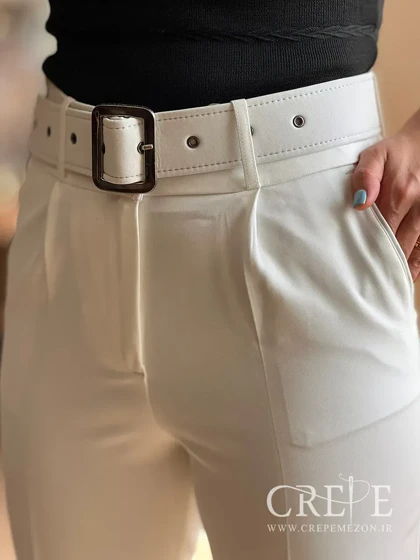 شلوار پاکتی کرپ باربی قد 92