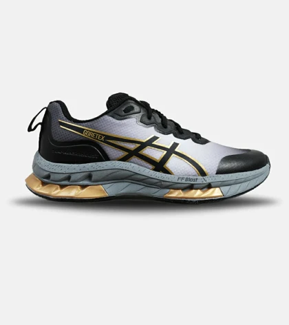 کفش کتانی مردانه مشکی خاکستری طلایی ASICS GORETEX