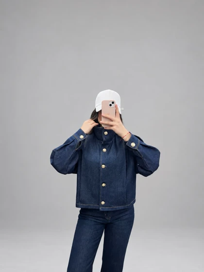 کت جین یقه ایستاده