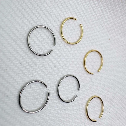 پیرسینگ فیک (Fake) مدل «حلقه طلایی» | بدون نیاز به سوراخ (فروش تکی)