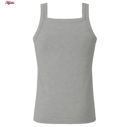 زیرپوش رکابی یقه خشتی مردانه برهان تن پوش مدل پنبه‌ای ملانژ کد 1011