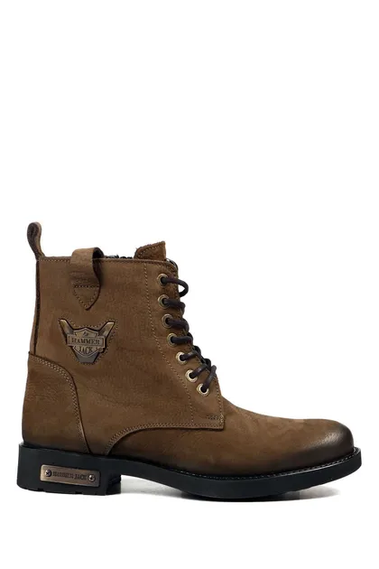 چکمه و چکمه مردانه خاکی شسته Nubuck مقاوم در برابر آب و سرما 102 17640-M