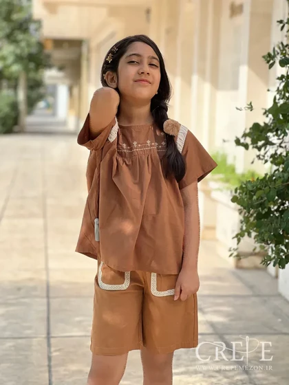 بلوز برش‌دار گلدوزی