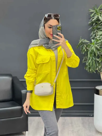 مانتو کتان پایین برش‌دار