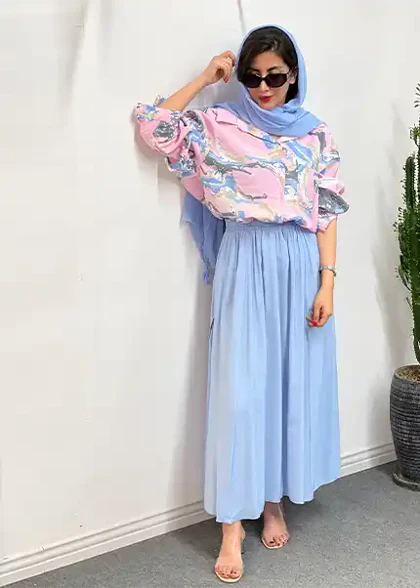 شومیز طرح دار کد 4072