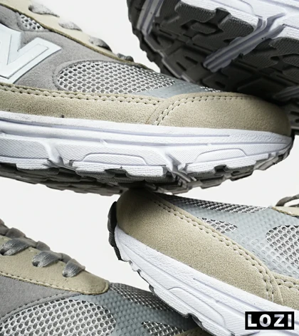 کفش کتانی بزرگ پا کرم طوسی NEW BALANCE 993