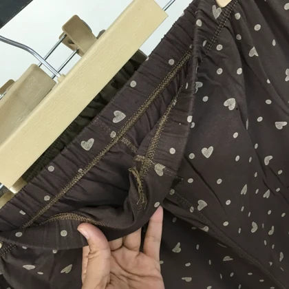 شلوارک نخ پنبه قلب و توپی زنانه